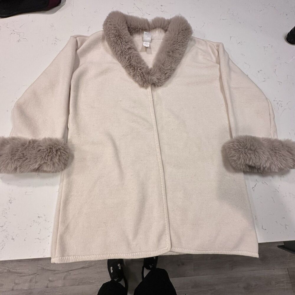 Women Northern Angel Faux Fur, Beige , L/Xl
